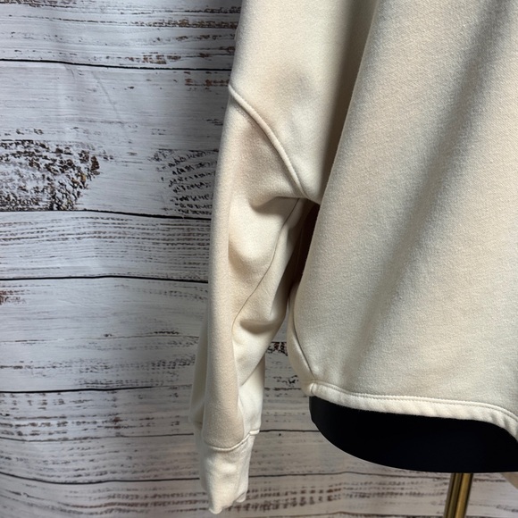 Fabletics Cream Asymmetrical Hem Sweatshirt - Picture 3 of 5